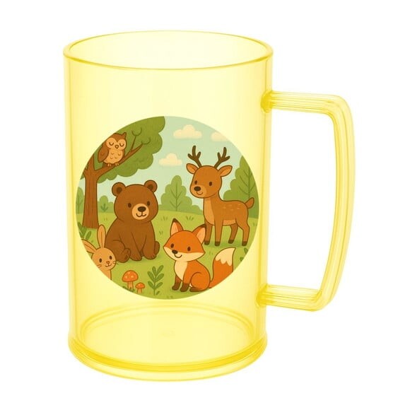 Caneca de Chopp Infantil Personalizada Animais da Floresta
