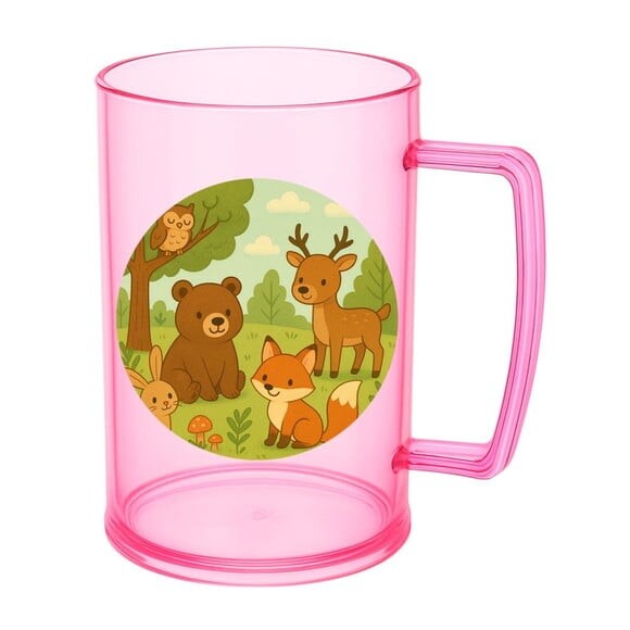 Caneca de Chopp Infantil Personalizada Animais da Floresta
