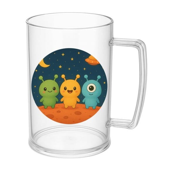 Caneca de Chopp Infantil Personalizada Alienígenas Fofos