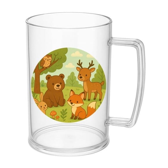 Caneca de Chopp Infantil Personalizada Animais da Floresta