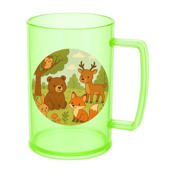 Caneca de Chopp Infantil Personalizada Animais da Floresta