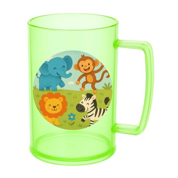 Caneca de Chopp Infantil Personalizada Animais Divertidos