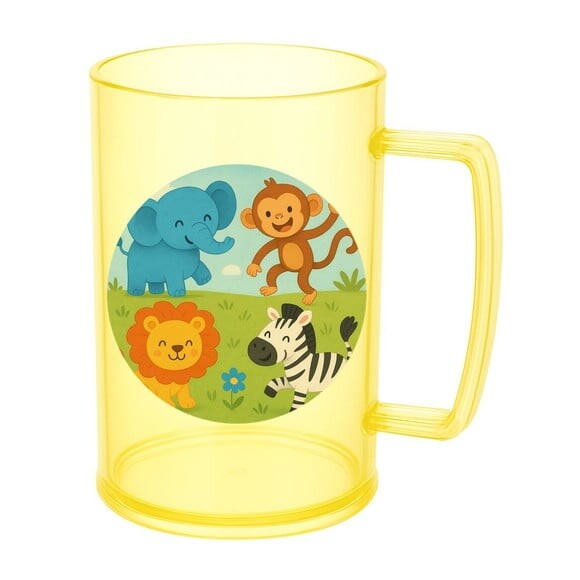 Caneca de Chopp Infantil Personalizada Animais Divertidos