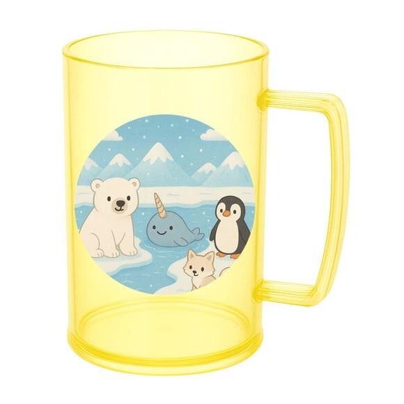 Caneca de Chopp Infantil Personalizada Animais do Ártico