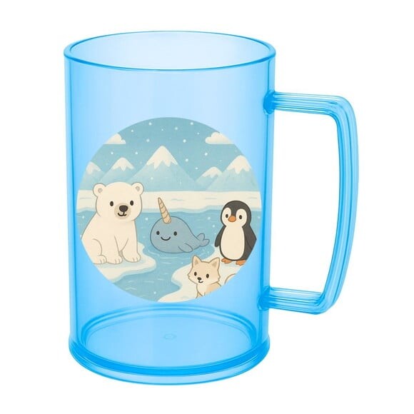 Caneca de Chopp Infantil Personalizada Animais do Ártico