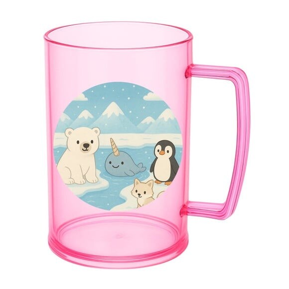 Caneca de Chopp Infantil Personalizada Animais do Ártico