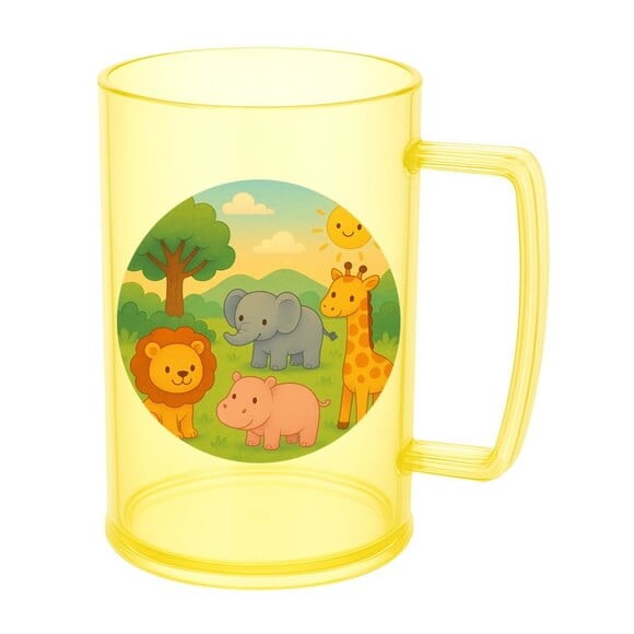 Caneca de Chopp Infantil Personalizada Animais Selvagens