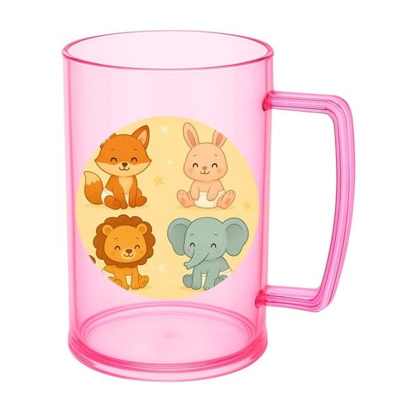 Caneca de Chopp Infantil Personalizada Animais Fofinhos Baby