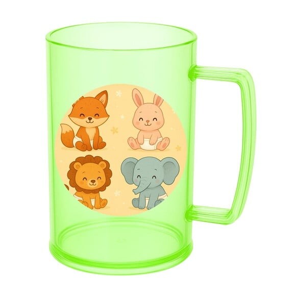Caneca de Chopp Infantil Personalizada Animais Fofinhos Baby