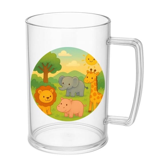Caneca de Chopp Infantil Personalizada Animais Selvagens