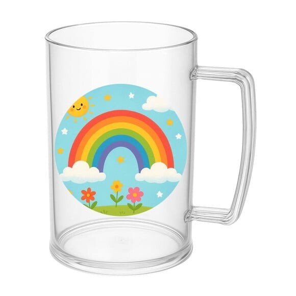 Caneca de Chopp Infantil Personalizada Arco-íris