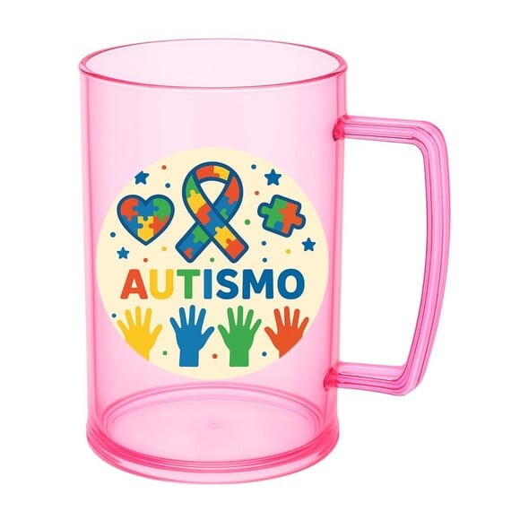 Caneca de Chopp Infantil Personalizada Autismo