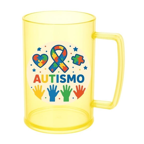 Caneca de Chopp Infantil Personalizada Autismo