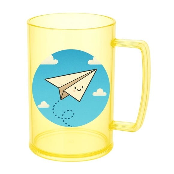 Caneca de Chopp Infantil Personalizada Aviãozinho de Papel