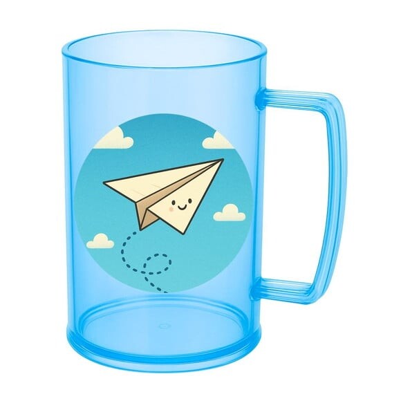 Caneca de Chopp Infantil Personalizada Aviãozinho de Papel