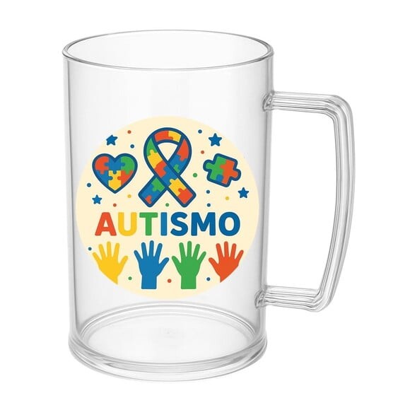 Caneca de Chopp Infantil Personalizada Autismo