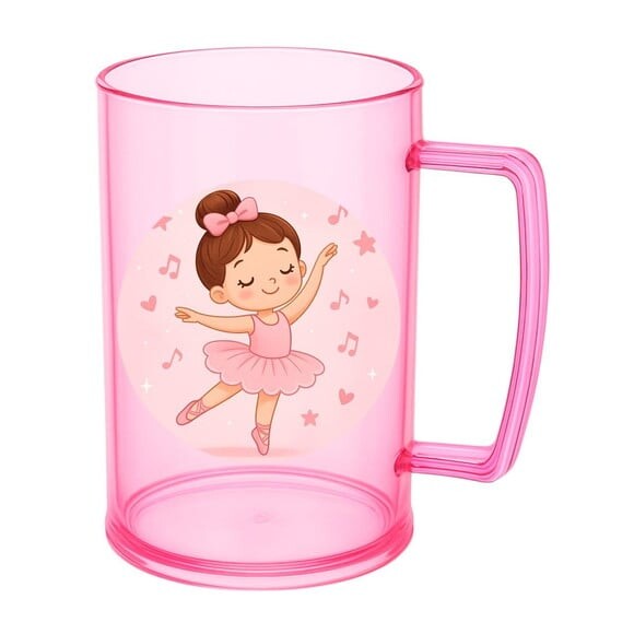 Caneca de Chopp Infantil Personalizada Bailarina