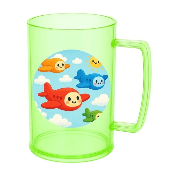Caneca de Chopp Infantil Personalizada Aviões
