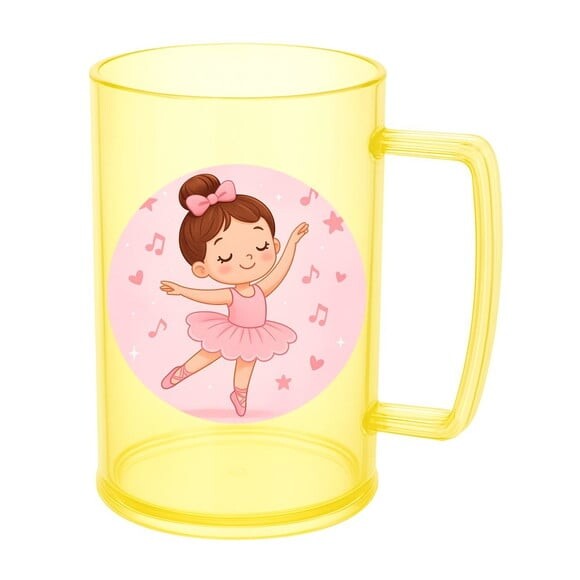 Caneca de Chopp Infantil Personalizada Bailarina