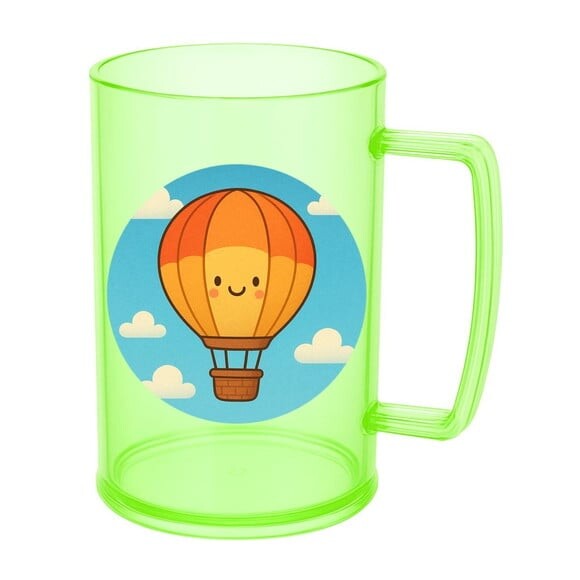 Caneca de Chopp Infantil Personalizada Balão de Ar Quente