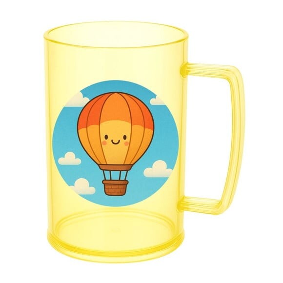 Caneca de Chopp Infantil Personalizada Balão de Ar Quente