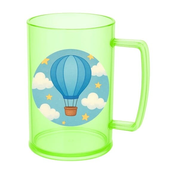 Caneca de Chopp Infantil Personalizada Balão de Ar Azul