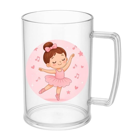 Caneca de Chopp Infantil Personalizada Bailarina