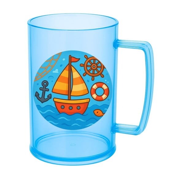 Caneca de Chopp Infantil Personalizada Barquinho
