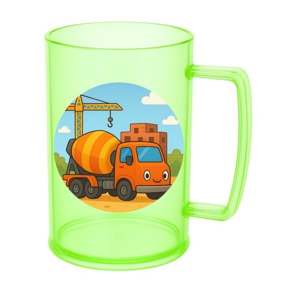 Caneca de Chopp Infantil Personalizada Betoneira