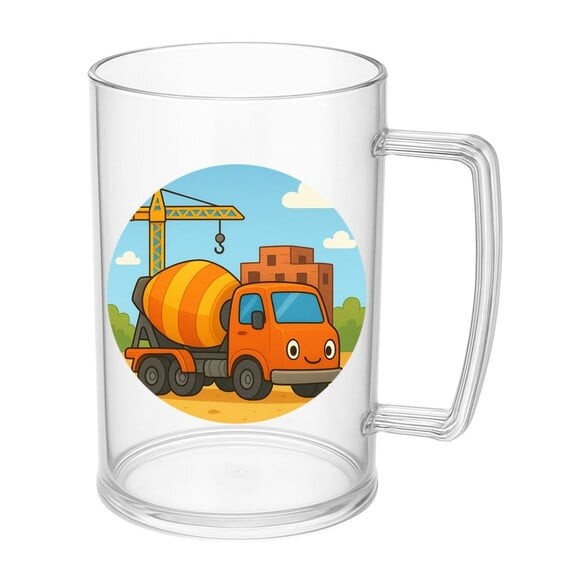 Caneca de Chopp Infantil Personalizada Betoneira
