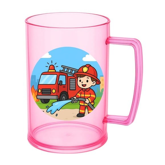 Caneca de Chopp Infantil Personalizada Bombeiros