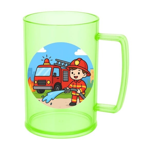 Caneca de Chopp Infantil Personalizada Bombeiros