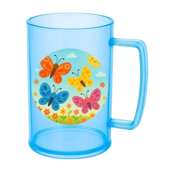 Caneca de Chopp Infantil Personalizada Borboletas