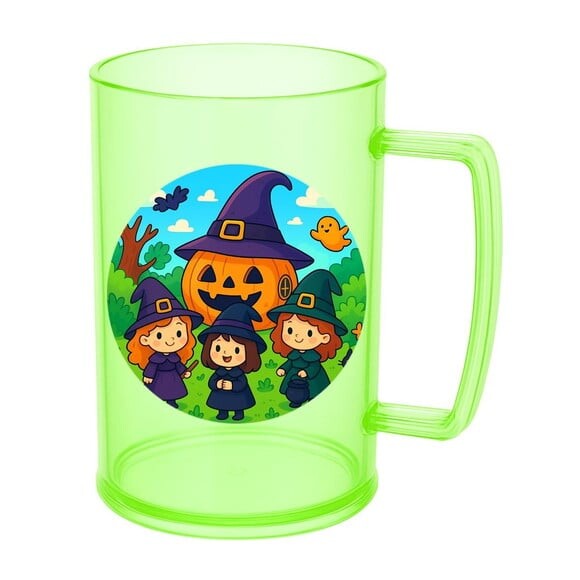 Caneca de Chopp Infantil Personalizada Bruxinhas Fofas