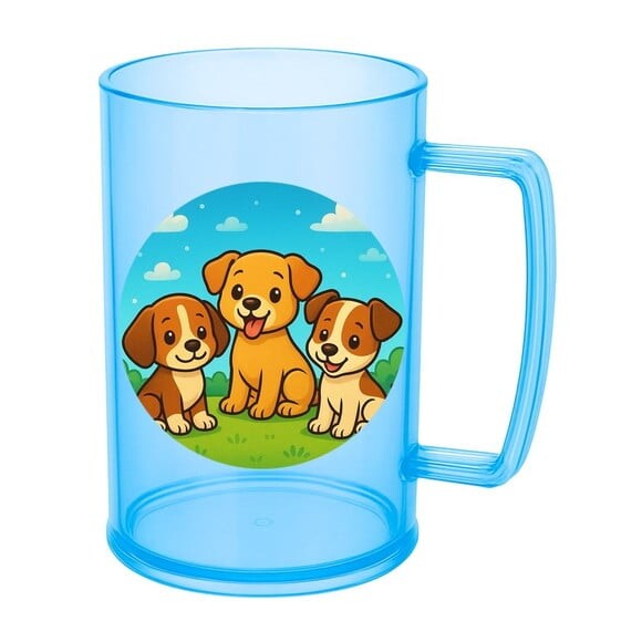 Caneca de Chopp Infantil Personalizada Cachorrinhos