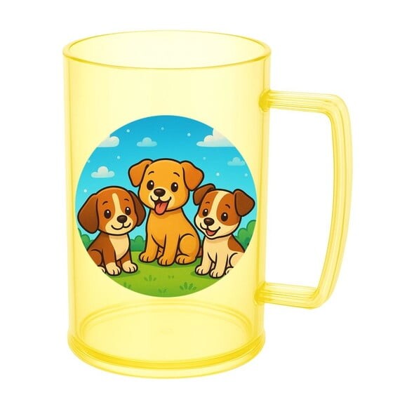 Caneca de Chopp Infantil Personalizada Cachorrinhos