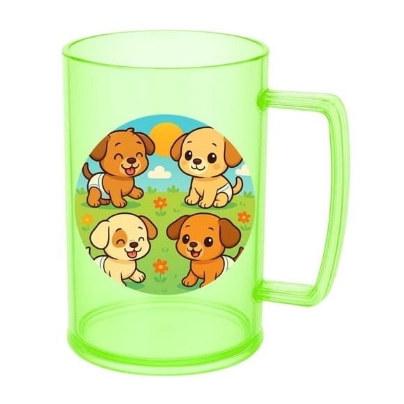 Caneca de Chopp Infantil Personalizada Cachorrinhos Baby
