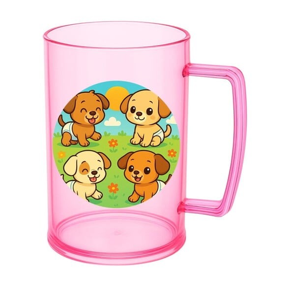 Caneca de Chopp Infantil Personalizada Cachorrinhos Baby
