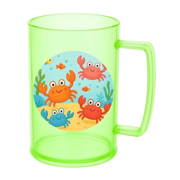 Caneca de Chopp Infantil Personalizada Caranguejinhos