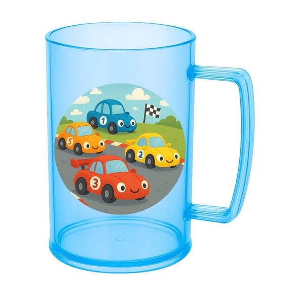 Caneca de Chopp Infantil Personalizada Carros de Corridas