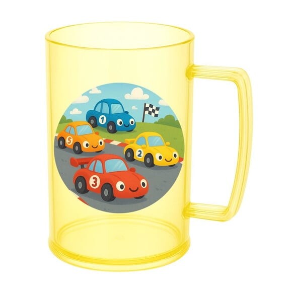 Caneca de Chopp Infantil Personalizada Carros de Corridas