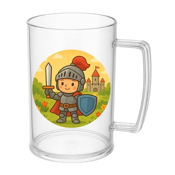 Caneca de Chopp Infantil Personalizada Cavaleiro Medieval