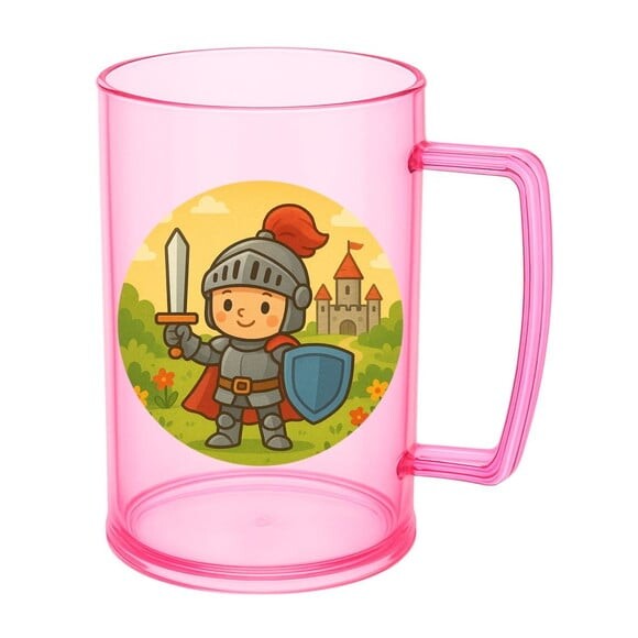Caneca de Chopp Infantil Personalizada Cavaleiro Medieval