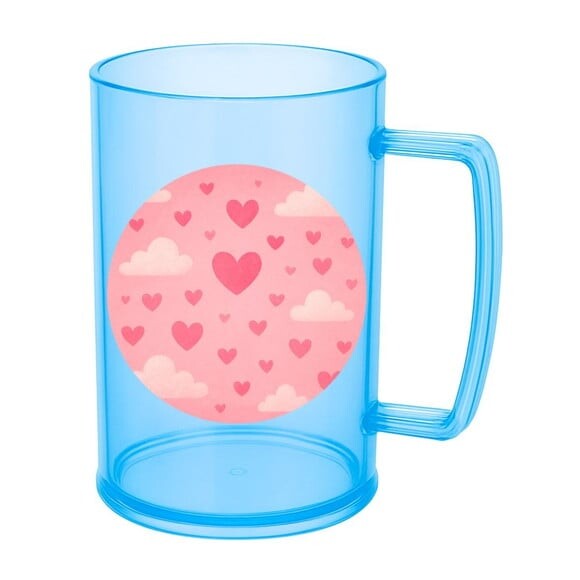Caneca de Chopp Infantil Personalizada Céu Rosa