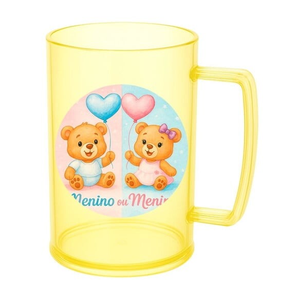 Caneca de Chopp Infantil Personalizada Chá de Revelação