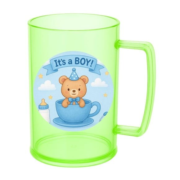 Caneca de Chopp Infantil Personalizada Chá de Bebê Menino