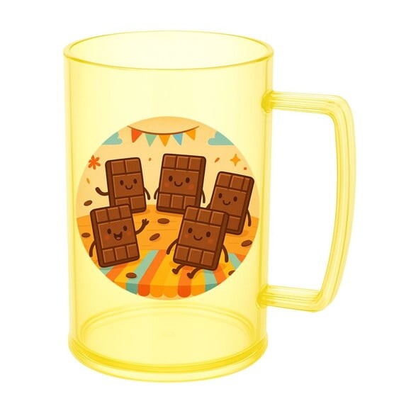 Caneca de Chopp Infantil Personalizada Chocolates
