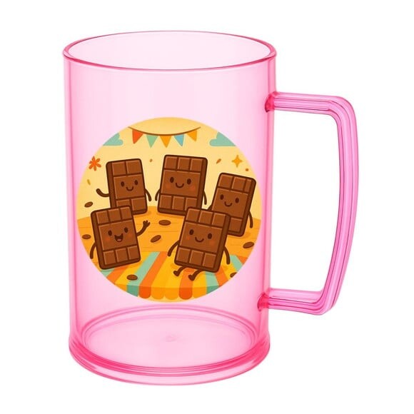 Caneca de Chopp Infantil Personalizada Chocolates
