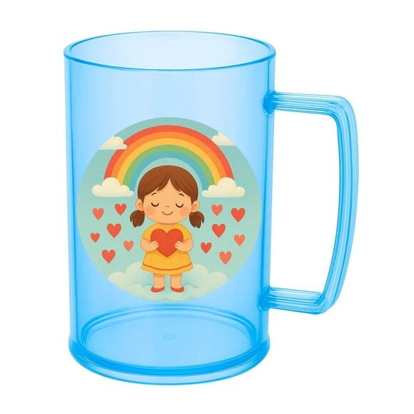 Caneca de Chopp Infantil Personalizada Chuva de Amor
