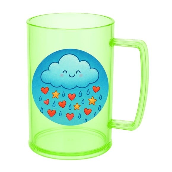 Caneca de Chopp Infantil Personalizada Chuva de Bênçãos